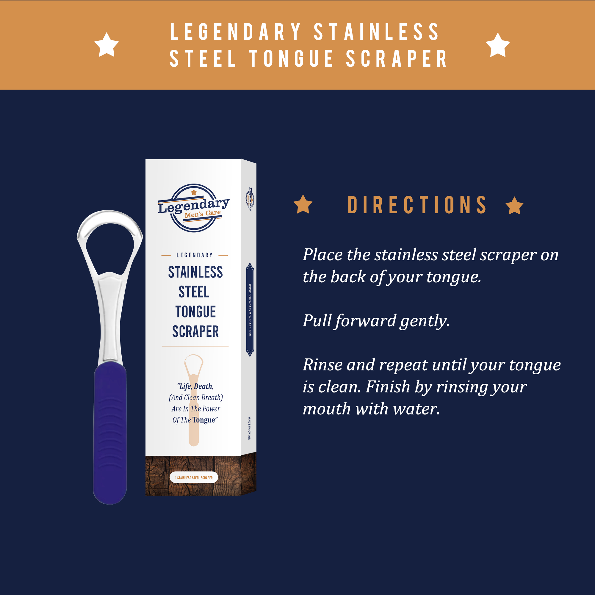 Stainless Steel Tongue Scrapper